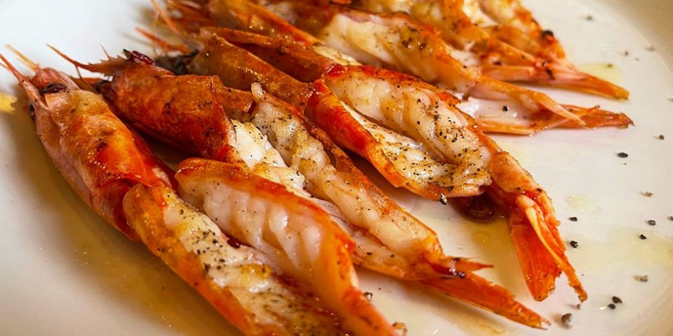 Grilled carabinero shrimp